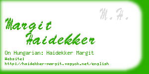 margit haidekker business card